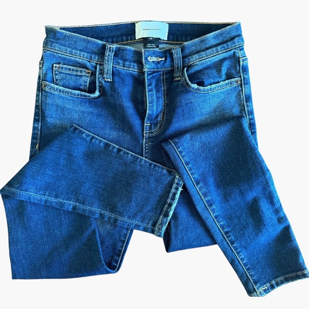 CURRENT/ELLIOTT Women’s Mid-Rise Blue Skinny Jeans - The Stiletto - Picture 4 of 7